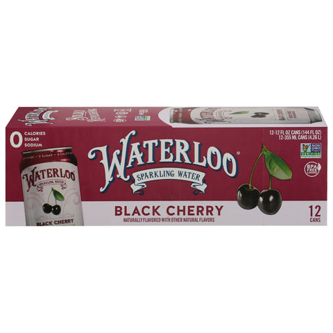 Waterloo Black Cherry Sparkling Water 144 FZ