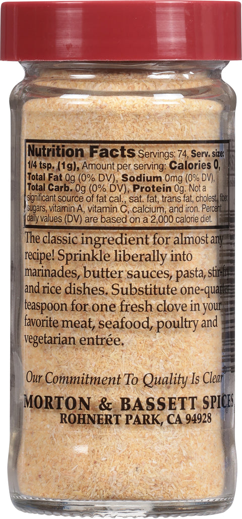 Morton & Bassett Garlic Powder 2.6 OZ