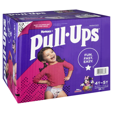 Pull-Ups Girls' Potty Training Pants, 4T-5T (38-50 lbs), 56 Count