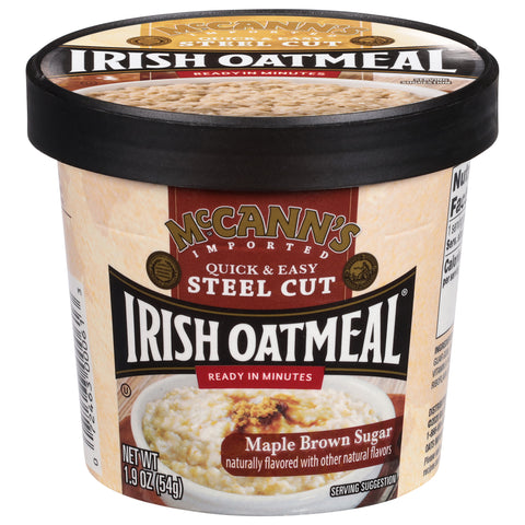 McCann's Maple Brown Sugar Irish Oatmeal Cup 1.9 OZ
