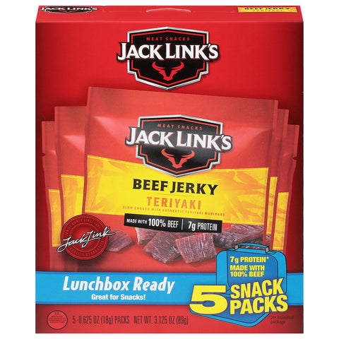 Jack Link's Teriyaki Beef Jerky Snack Packs Pack 5 ea - 8 Pack