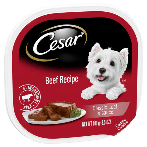 Cesar Dog Food Can Filet Beef In Sauce 3.5 OZ