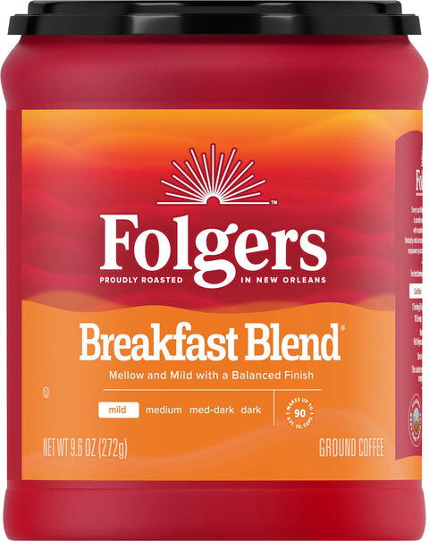 Folgers Ground Coffee Breakfast Blend 9.6 OZ