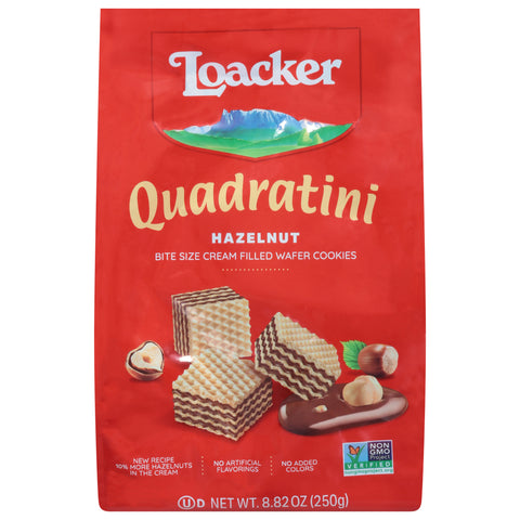 Loacker Quadratini Hazelnut Wafer Cookies 8.82 OZ
