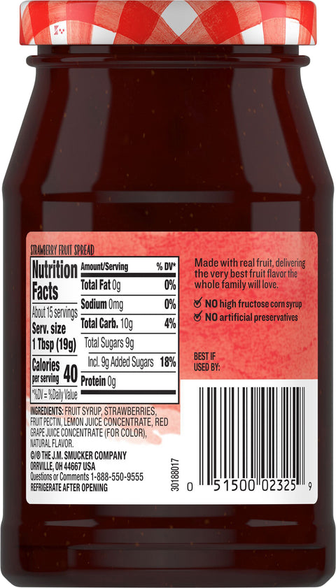 Smucker's Simply Fruit Strawberry 10 OZ