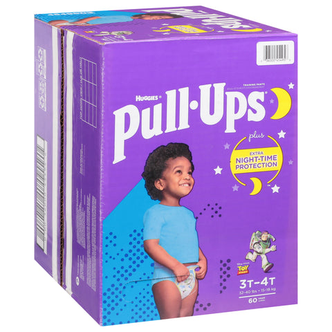 Pull-Ups Boys' Night-Time Potty Training Pants, 3T-4T (32-40 lbs), 60 Ct