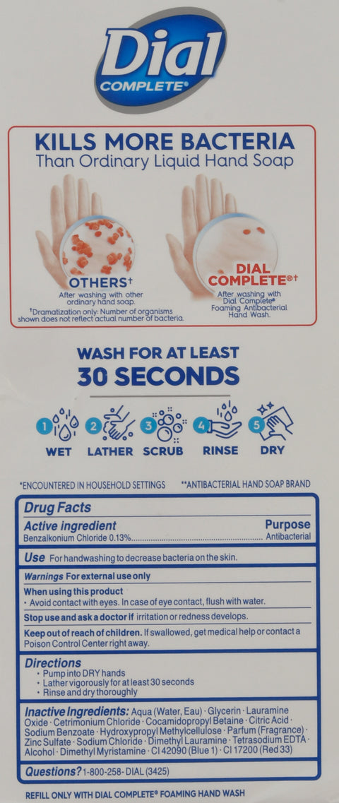 Dial Foaming Antibacterial Hand Wash Spring Water 7.5 FZ