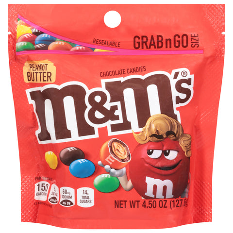 M&M's Peanut Butter Chocolate Candies Grab n Go Size 4.50 oz - 8 Pack