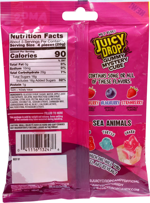 Juicy Drop Wild Berry Gummy Mystery Cube 5 oz