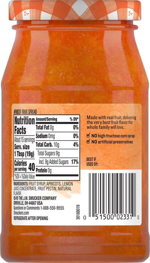 Smucker's Simply Fruit Apricot 10 OZ