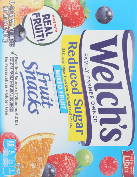 Welch's Reduced Sugar Mixed Fruit Snacks 6.4 OZ