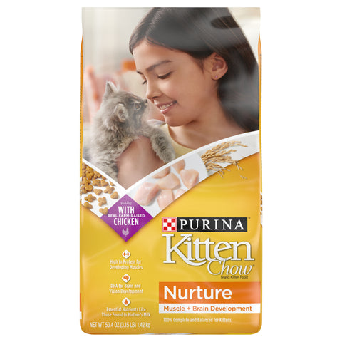 Purina Kitten Chow Nurture Muscle & Brain Development Kitten Food 3.15 LB