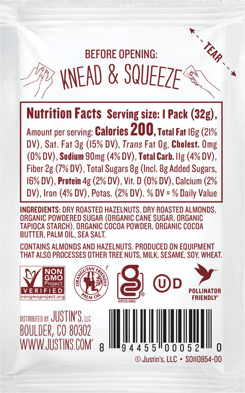 Justin's Chocolate Hazelnut Butter 1.15 OZ