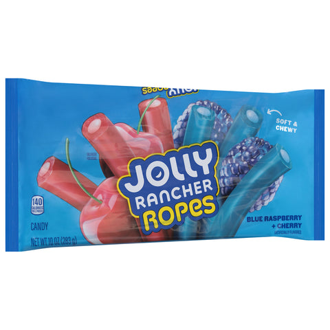 Jolly Rancher Ropes Blue Raspberry + Cherry Candy 10 oz