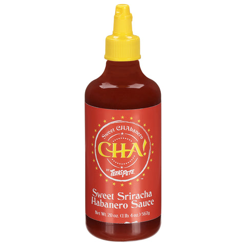 CHA! by Texas Pete Sweet Sriracha Habanero Sauce 20 oz - 12 Pack