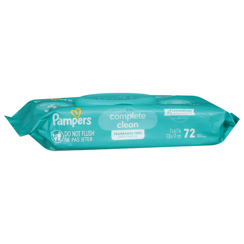 Pampers Wipes Complete Clean Unscented 72 CT