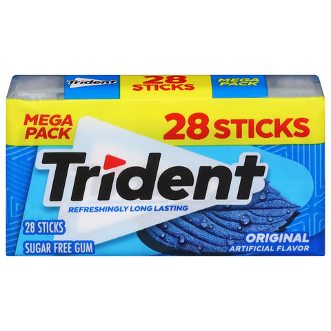 Trident Sugar Free Original Gum Mega Pack 28 ea - 28 CT 6 Pack