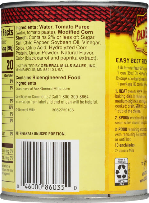 Old El Paso Sauce Mild Enchilada 19 OZ