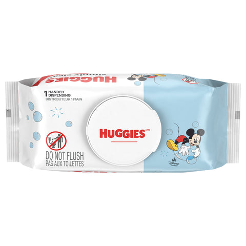 Huggies Simply Clean Unscented Baby Wipes, 1 Flip-Top Pack (64 Wipes Total)