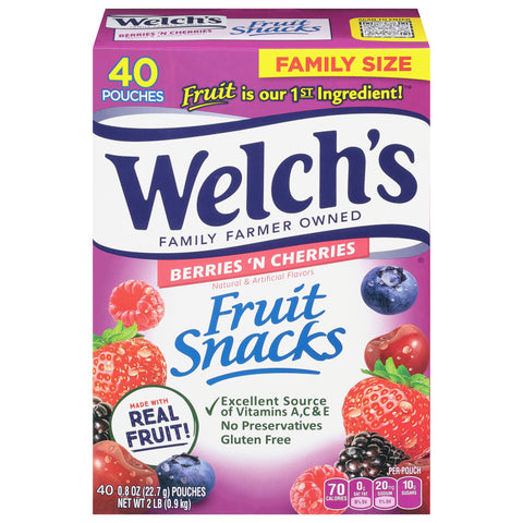 Welch's Berries & Cherries Fruit Snacks 32 OZ