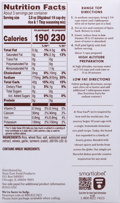 Near East Rice Pilaf Original 6.09 OZ