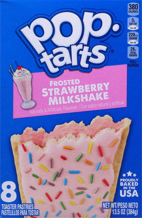 Kelloggs Frosted Strawberry Milkshake Poptarts  13.5 OZ
