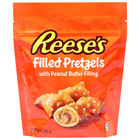 Reese's Filled Pretzels with Peanut Butter Filling 9 oz - 6 Pack