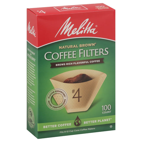Melitta Filters #4 Brown 100 CT