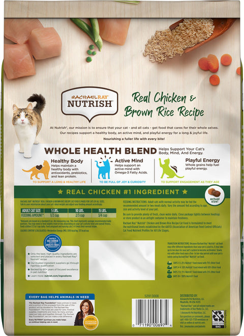 Rachael Ray Cat Nutrish Chicken & Rice 6 LB
