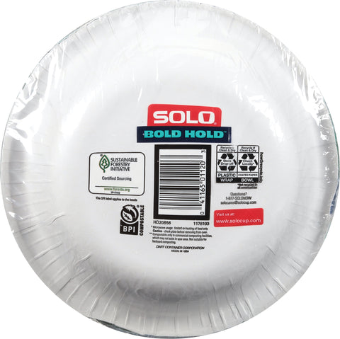 Solo Bold Hold 20 Fluid Ounce Soak Proof Max Strength Paper Bowls 56 ea