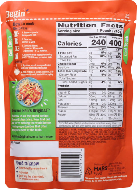 Ben's Original Ready Rice Cilantro Lime 8.5 OZ