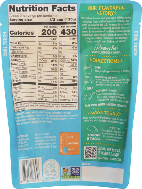 Somos Pinto & Black Beans 10 oz