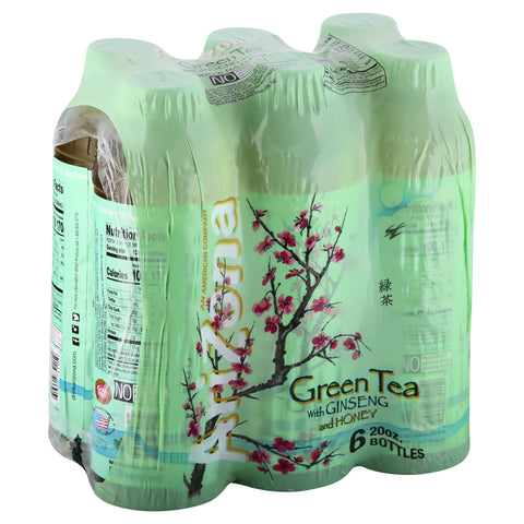 AriZona With Ginseng and Honey Green Tea 6 ea - 4 Pack