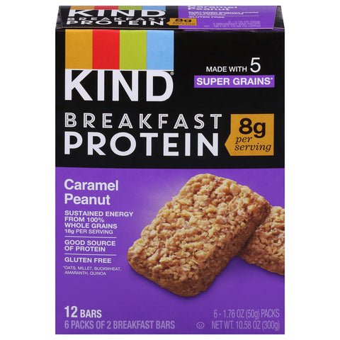 Kind Caramel Peanut Breakfast Protein Bars 10.58 OZ