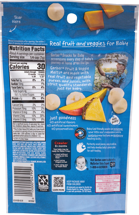 Gerber Graduates Melts Tropical Blend 1 OZ