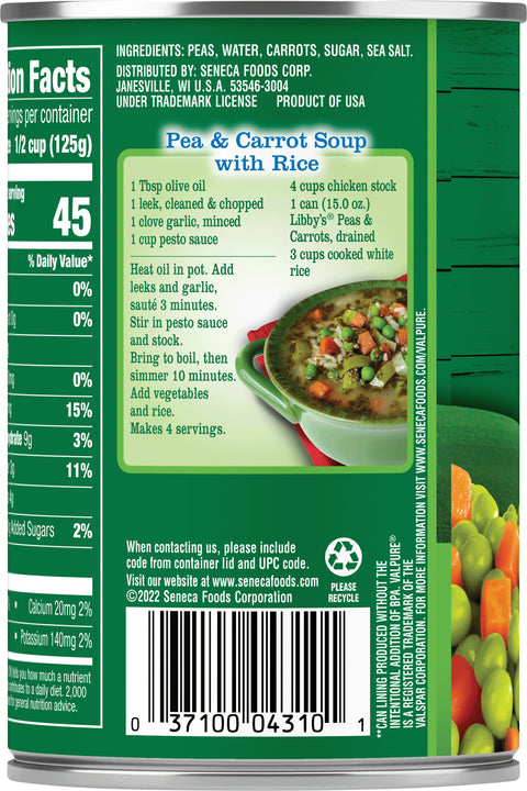 Libby's Peas & Carrots 15 OZ