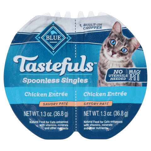 Blue Buffalo Blue Tastefuls Spoonless Singles Savory Pate Chicken Entree Food for Cats 2