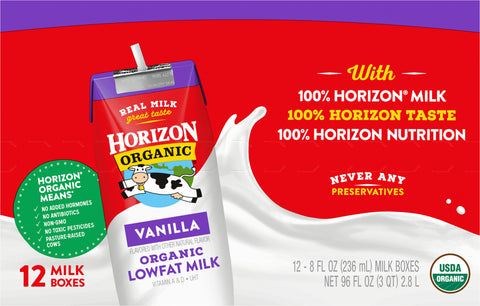 Horizon Organic Lowfat Vanilla Milk 96 FZ