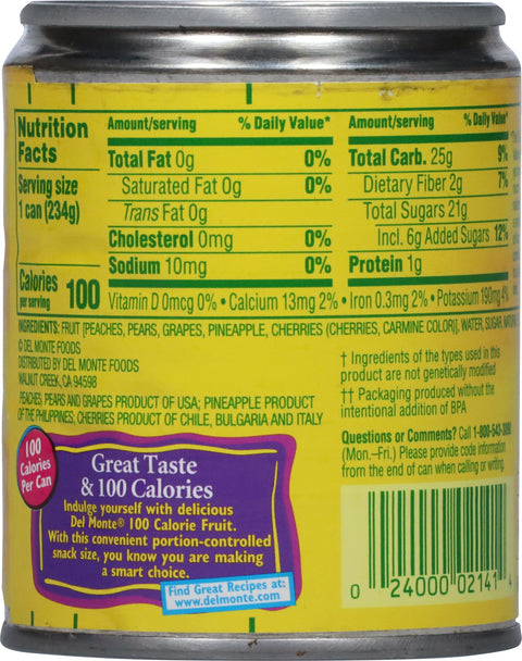 Del Monte Fruit Cocktail 100 Calorie 8.25 OZ