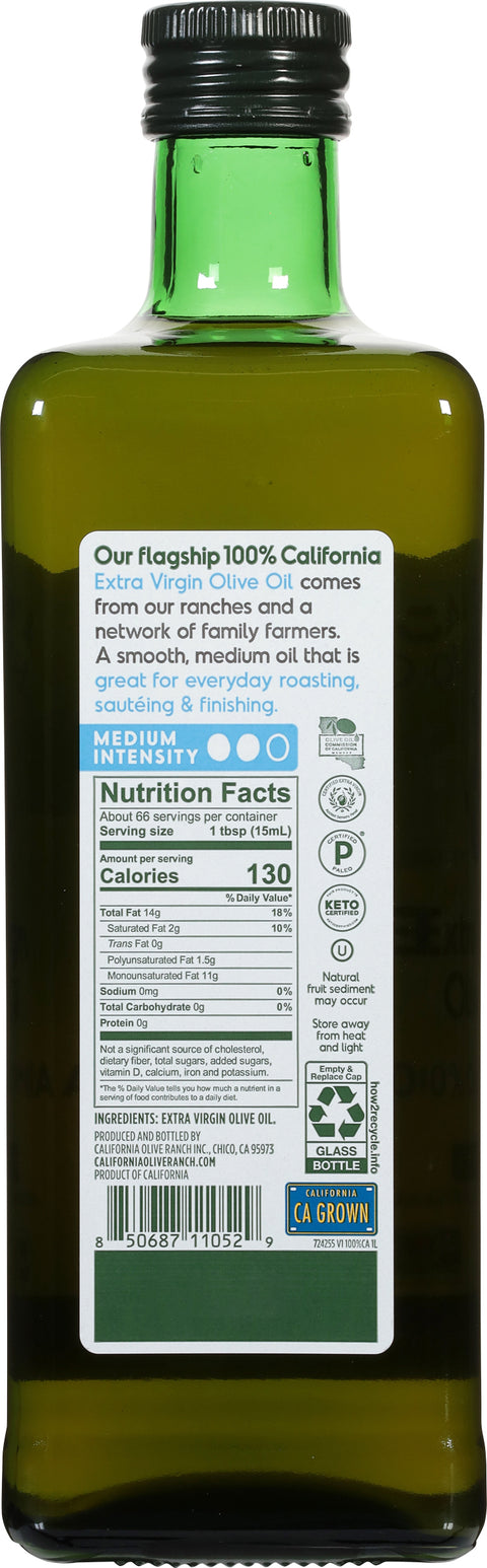 California Olive Ranch Extra Virgin Olive Oil Medium 100% California 33.8 FZ