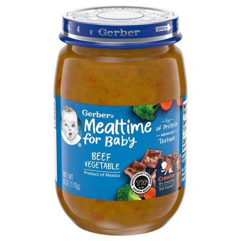 Gerber Beef Vegetable Baby Food 6 OZ