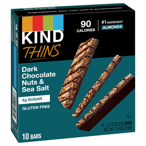 Kind Dark Chocolate Nuts And Sea Salt Thins 7.4 OZ