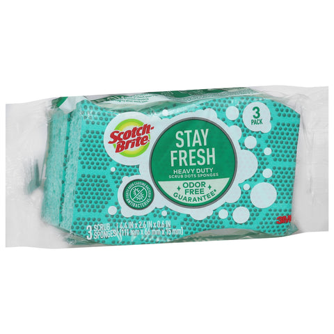 Scotch-Brite Scrub Dots Heavy Duty Sponges 3 CT