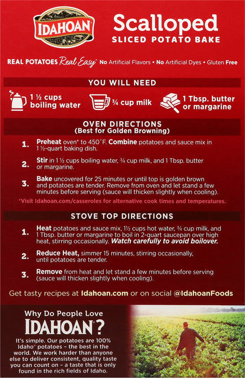 Idahoan Scalloped Potatoes Homestyle Casserole 4 OZ