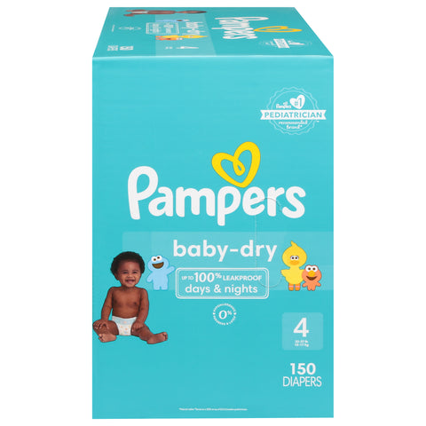 Pampers Baby-Dry 4 (22-37 lb) Diapers Enormous Pack 150 ea