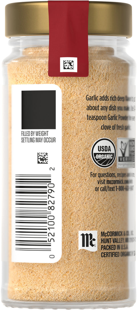 McCormick Gourmet Organic Garlic Powder - 2.25 OZ 3 Pack