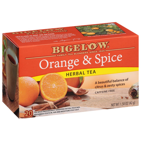 Bigelow Orange & Spice Herbal Tea 20 CT