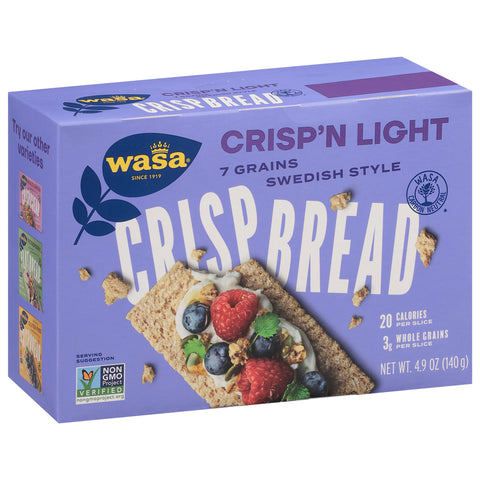 Wasa 7 Grain Crisp 'N Light Swedish Style Crispbread 4.9 OZ