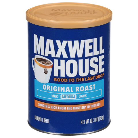 Maxwell House Original Roast Ground Coffee, 10.3 oz Canister - 6 Pack