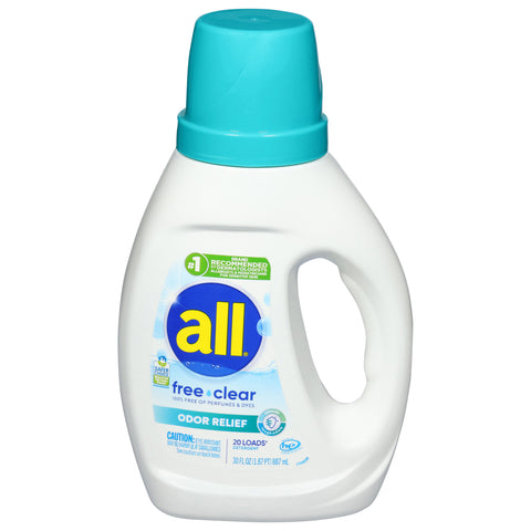 All Free Clear Odor Relief Detergent 30 fl oz - 6 Pack